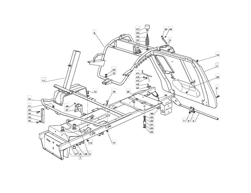 Chassis assembly | Mountfield 1228H (299991133/MOU) model