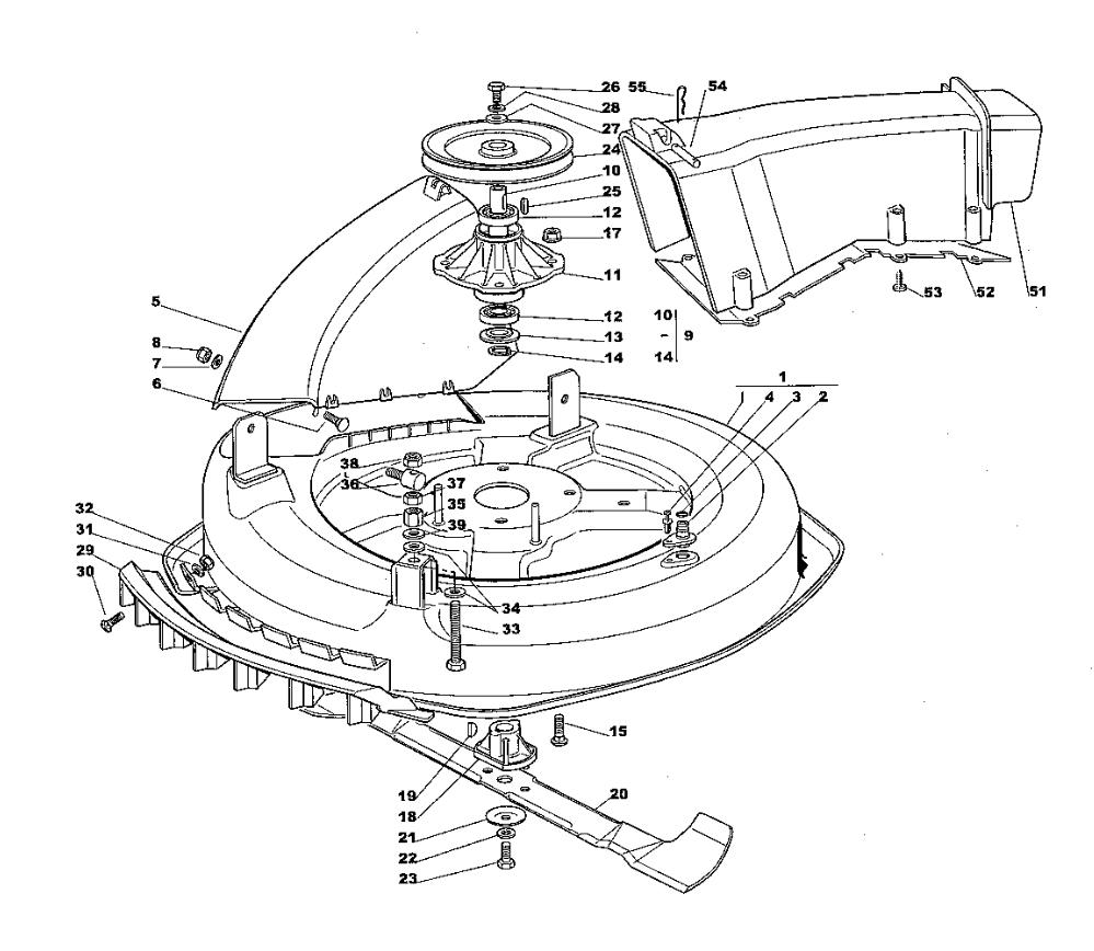 Cutting Plate assembly | Mountfield 1228H (13-2642-14) model